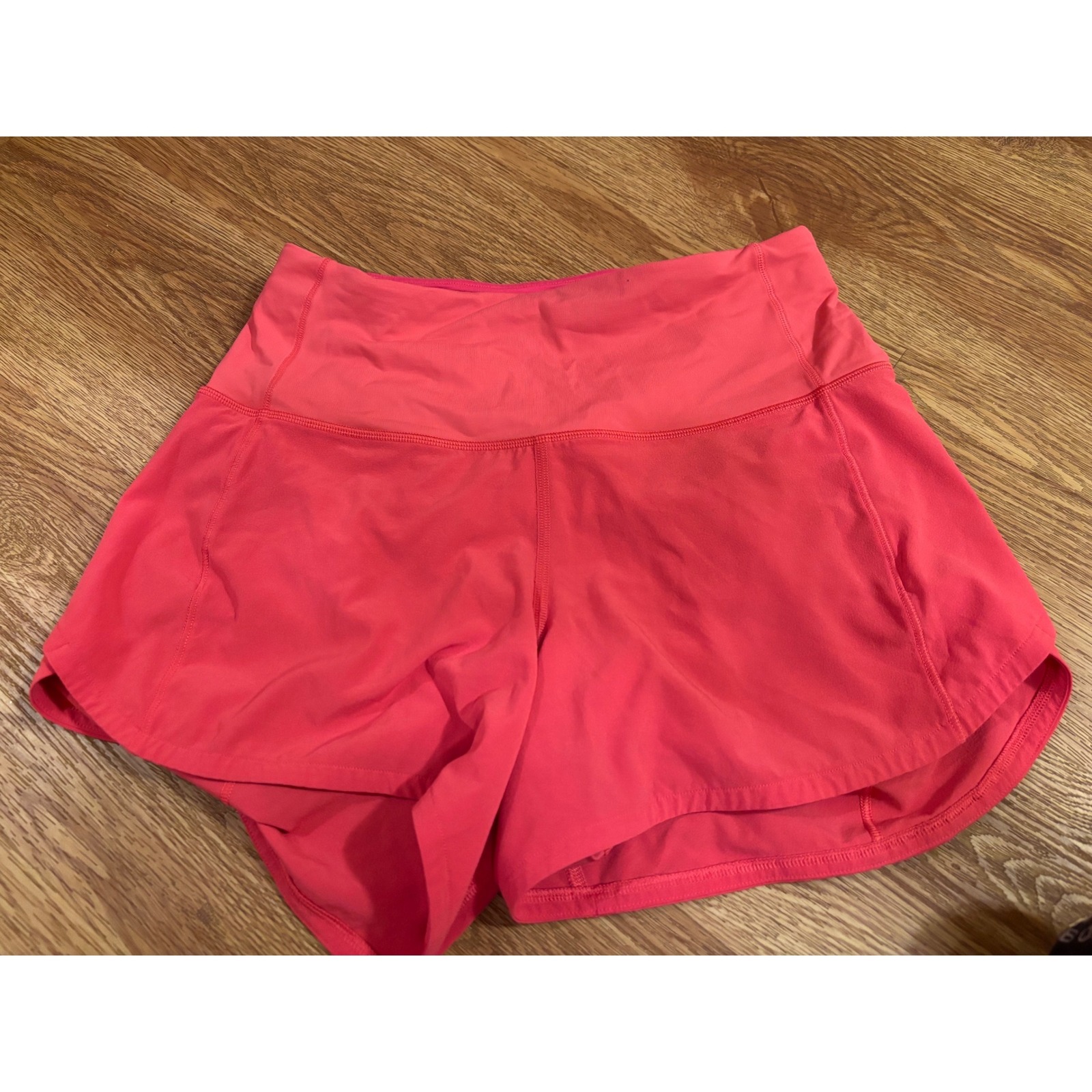 Lululemon Speed Up High-Rise Lined Shorts Coral Running Athletic Workout Womens